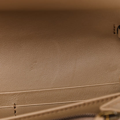 Gucci Velvet Matelasse GG Marmont Chain Wallet Taupe 7 of 11