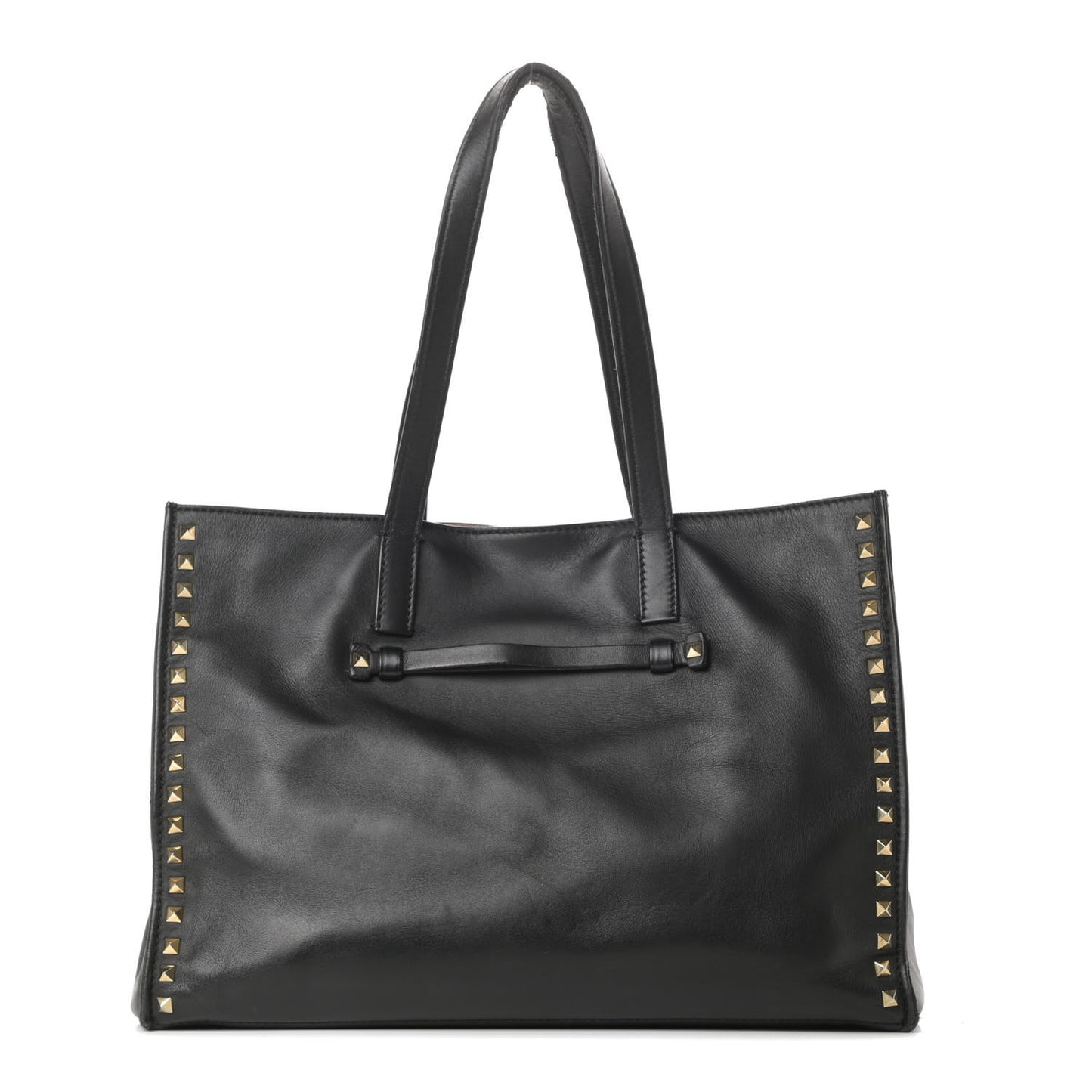 Nappa Medium Rockstud Soft Tote Black