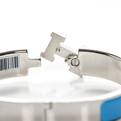 Hermes Enamel Narrow Clic Clac H Bracelet PM Bleu Cielo 4 of 12