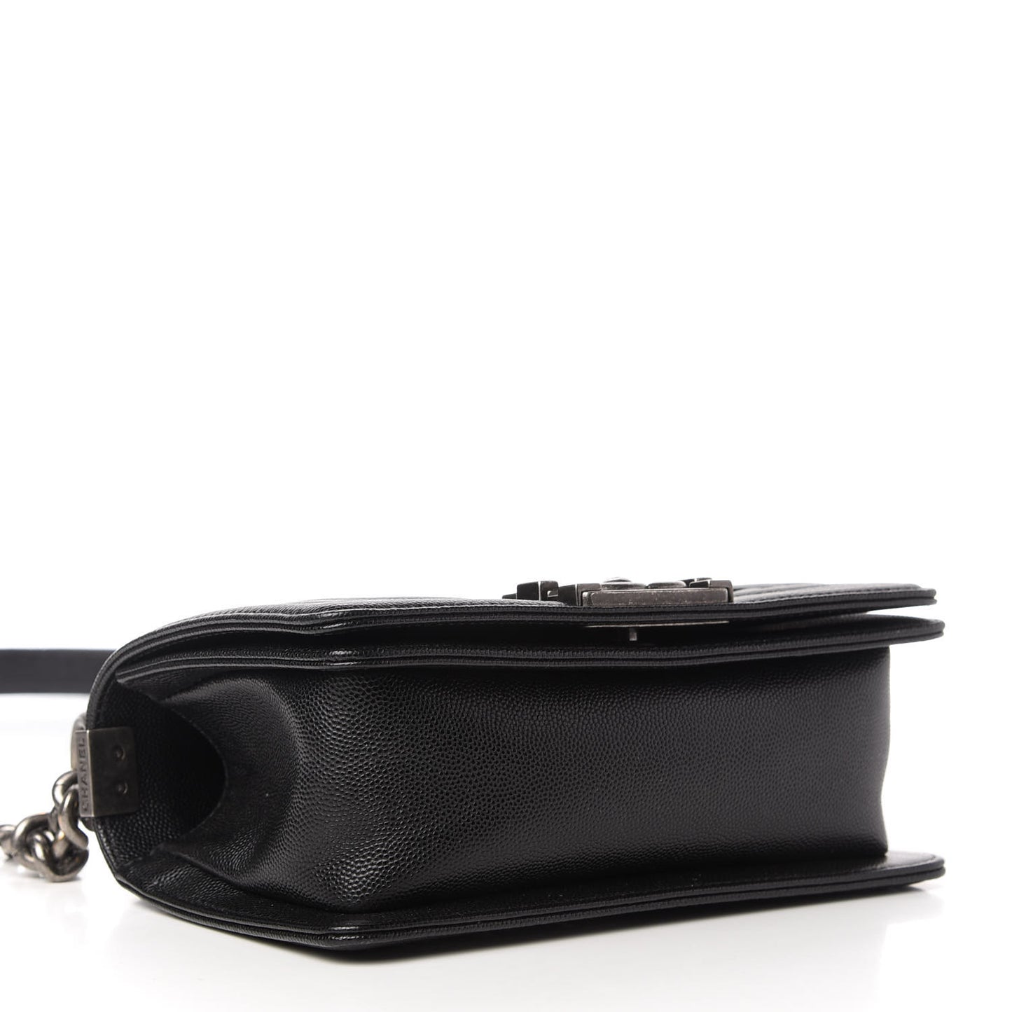 Caviar Quilted Small Boy Flap Black