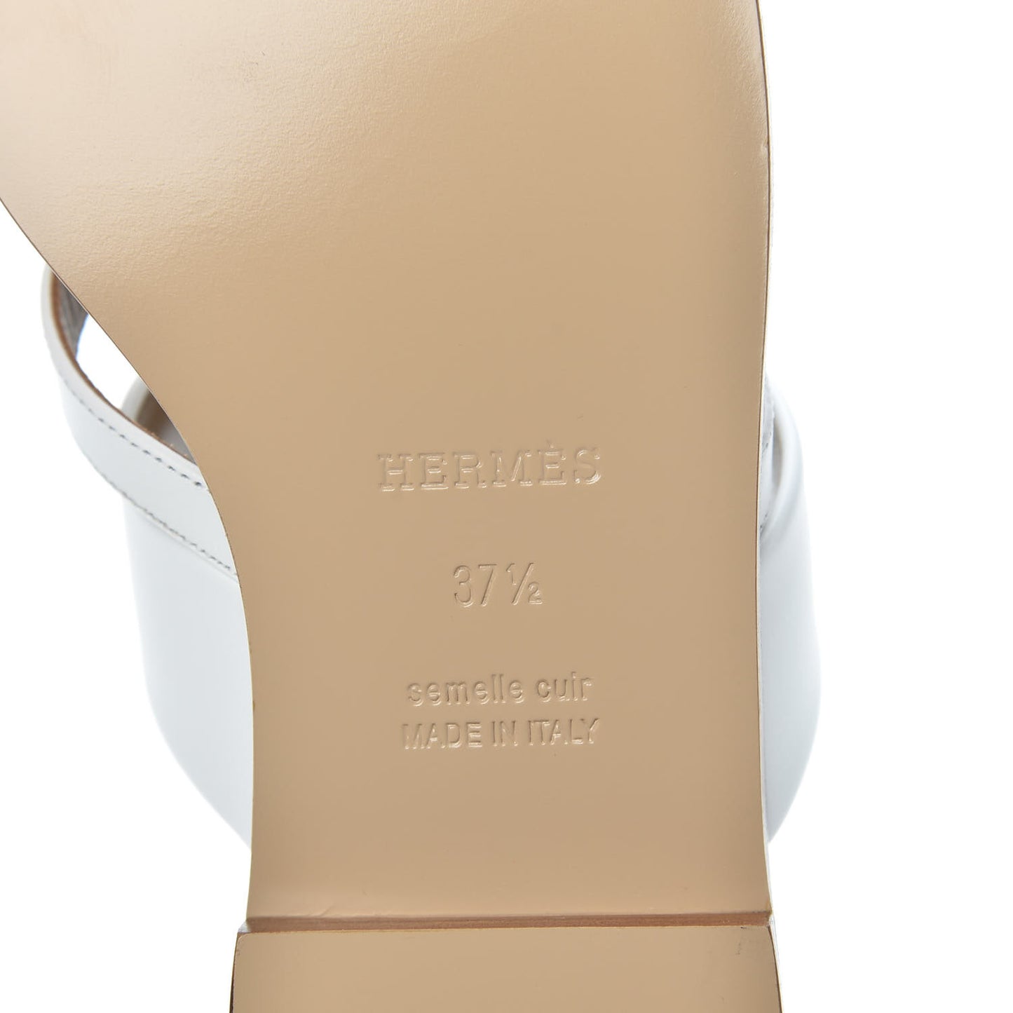 Calfskin Claire Sandals 37.5 White