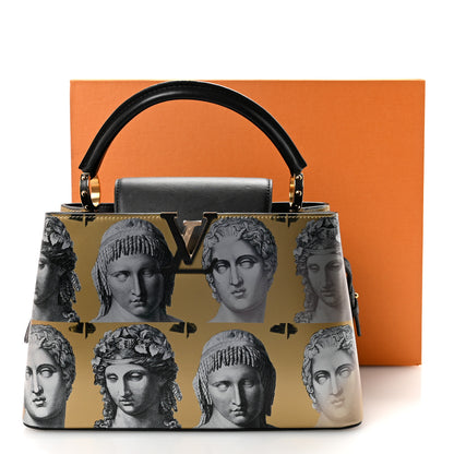 Louis Vuitton X FORNASETTI Calfskin Fornasetti Capucines MM Gold 10 of 10