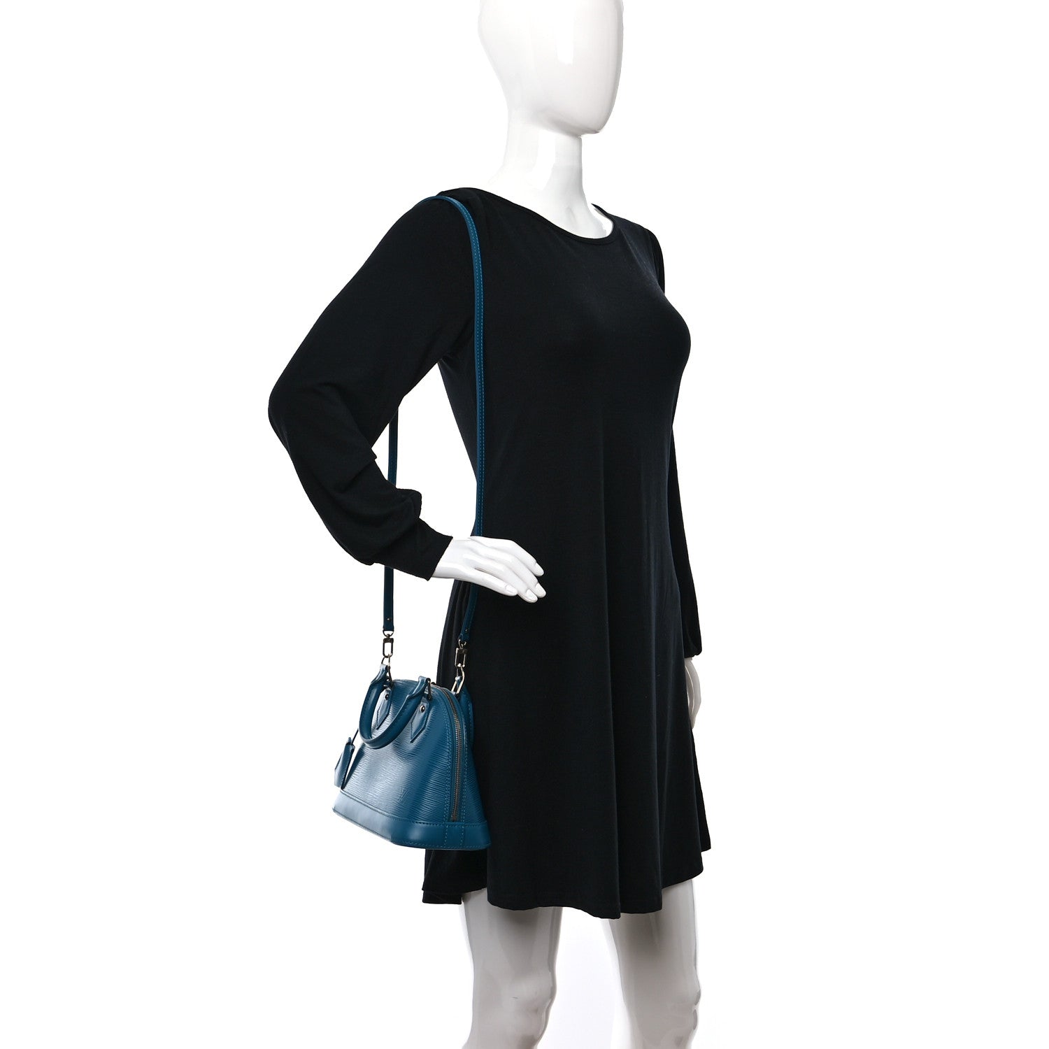 Louis Vuitton Epi Alma BB Cyan 3 of 8