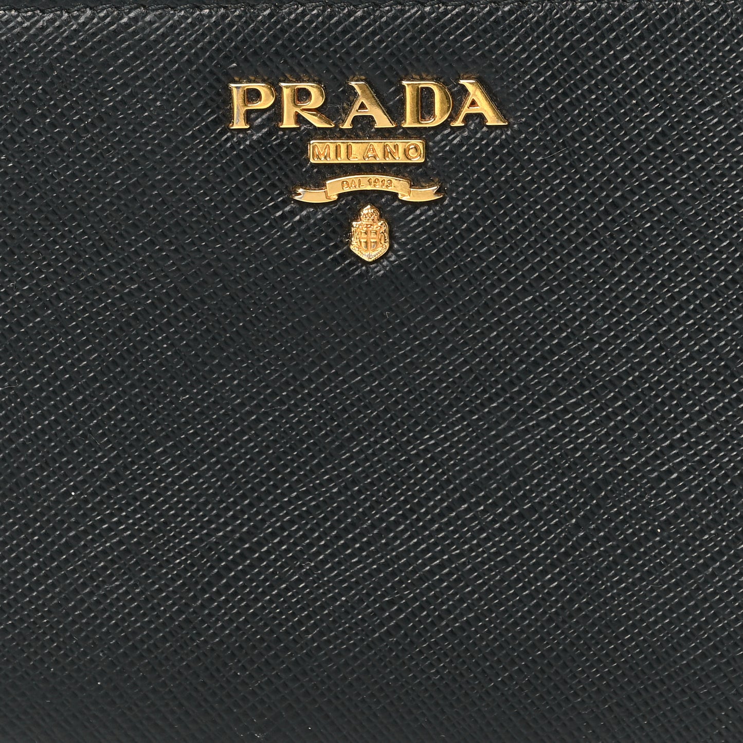 Saffiano Metal Compact Wallet Black Ibisco