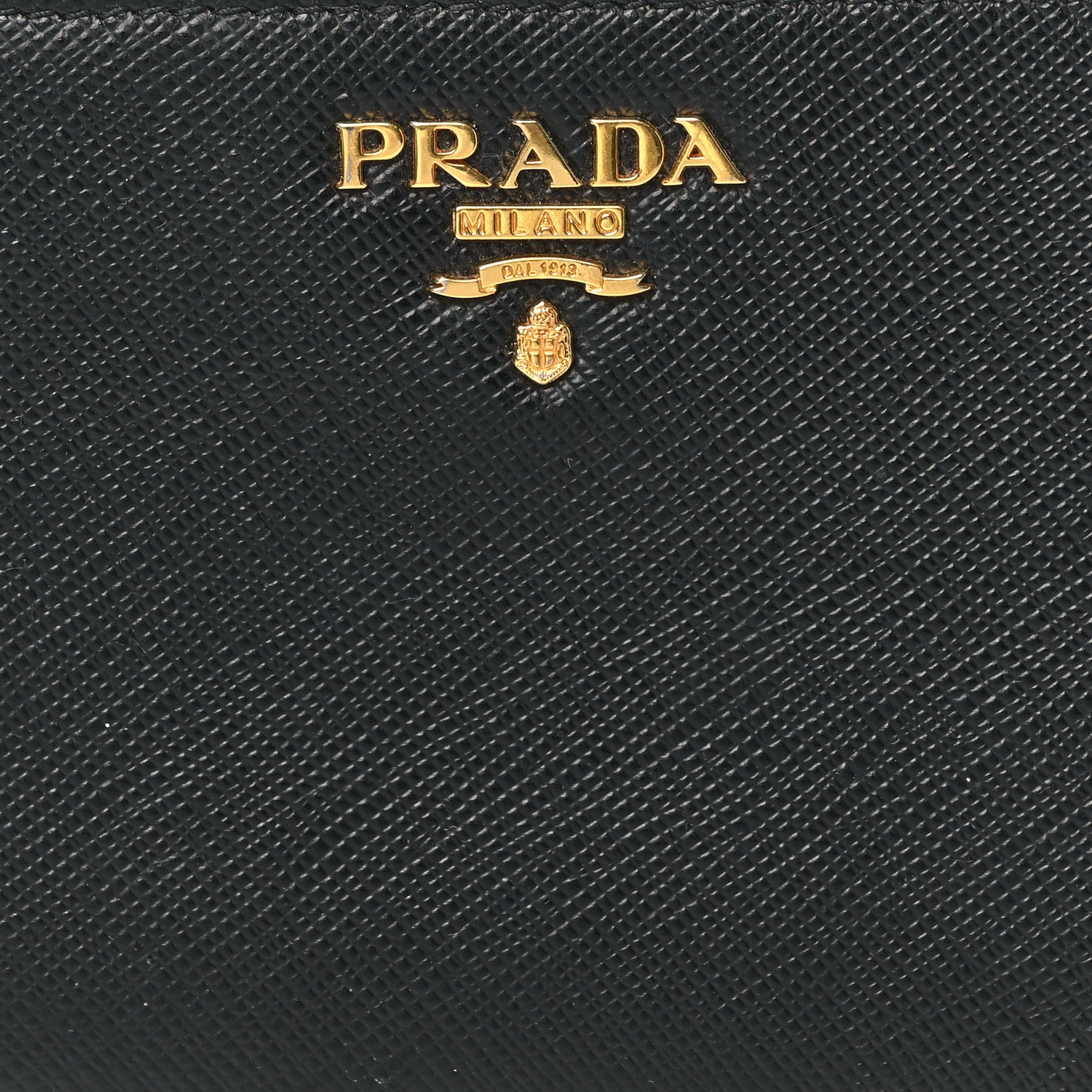 Prada Saffiano Metal Compact Wallet Black Ibisco 8 of 10