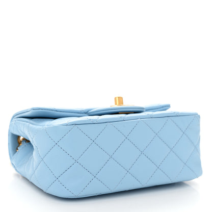 Chanel Lambskin Quilted Mini Pearl Crush Flap Light Blue 4 of 10