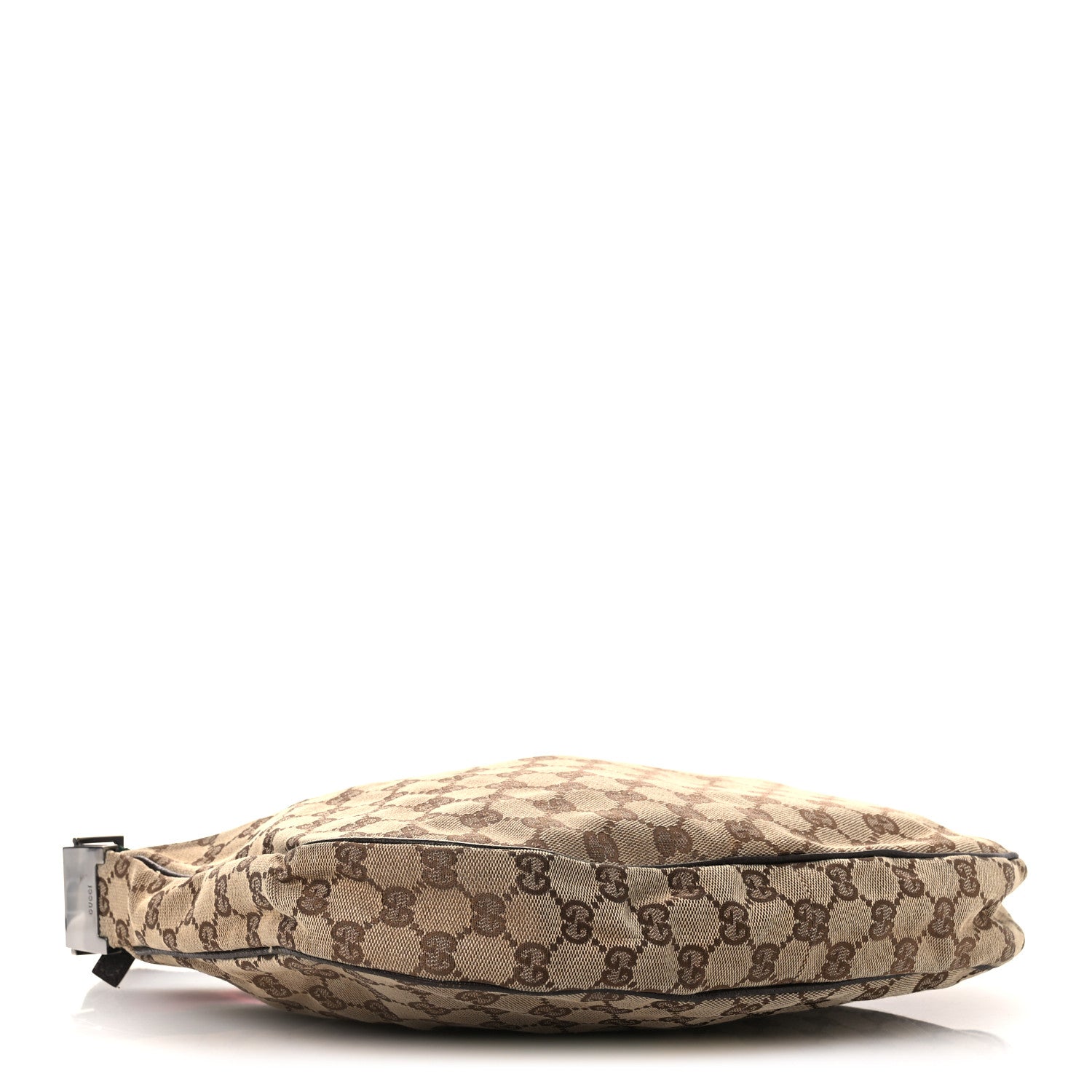 Gucci Monogram Web Medium Half Moon Hobo Dark Brown 4 of 14