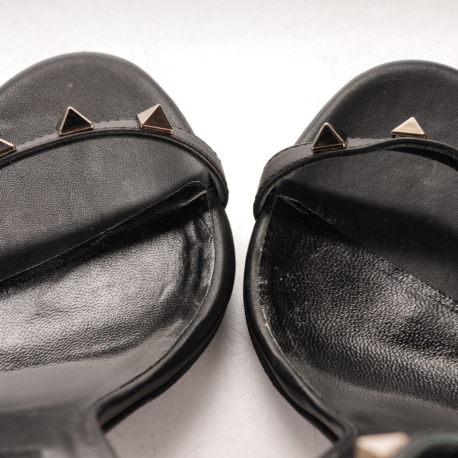 Valentino Garavani Nappa Rockstud Ankle Strap 100mm Sandals 36.5 Black 5 of 7