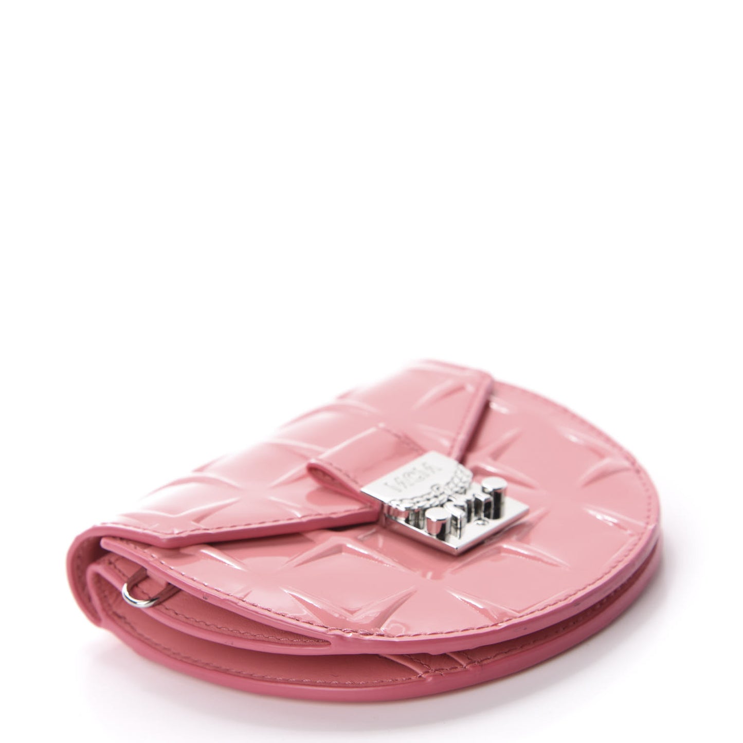 Diamond Patent Patricia Round Crossbody Bag Salmon Rose
