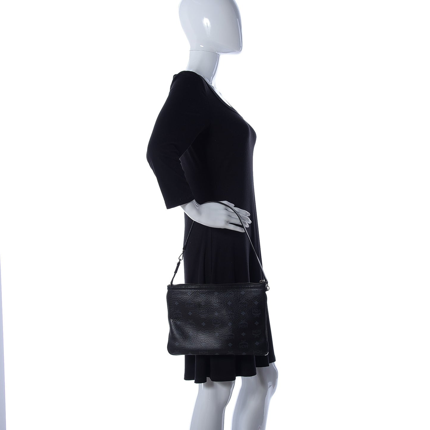 Visetos Medium Crossbody Pouch Black
