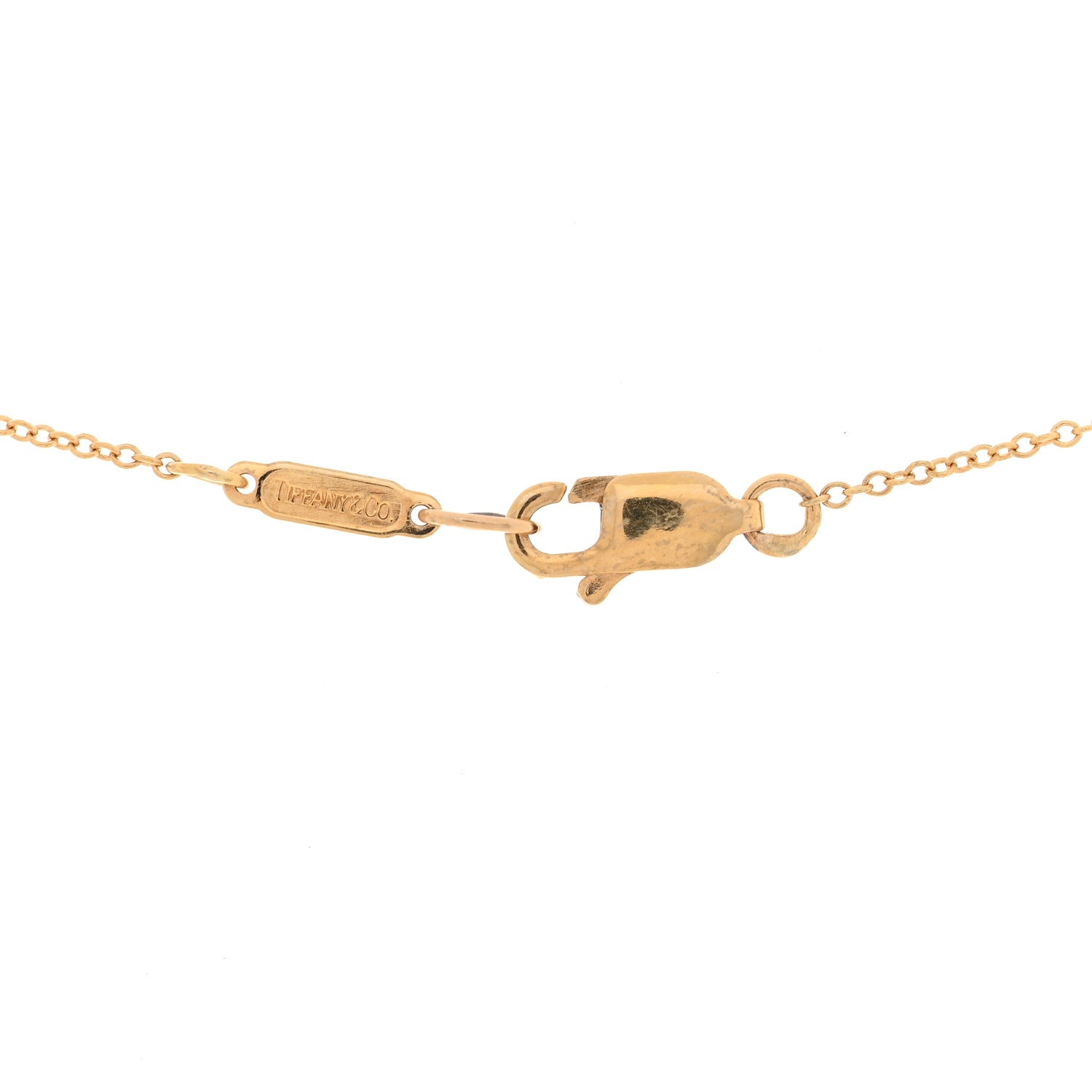 Tiffany 18K Yellow Gold Diamond Heart Pendant Necklace 5 of 5