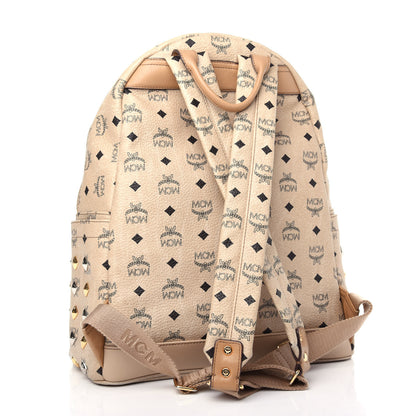 MCM Visetos Medium Studded Stark Backpack Beige 3 of 11