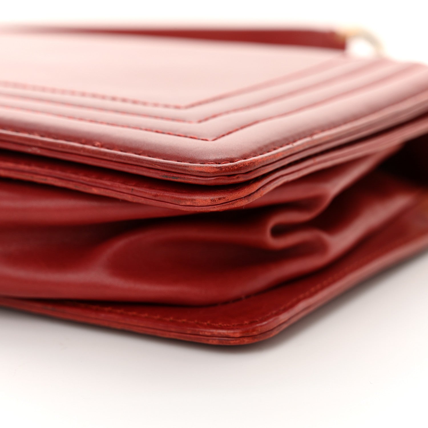 Chanel Glazed Calfskin Medium Boy Flap Red 10 of 13