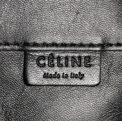 Celine Shearling Calfskin Vertical Zip Gusset Cabas Black 7 of 9