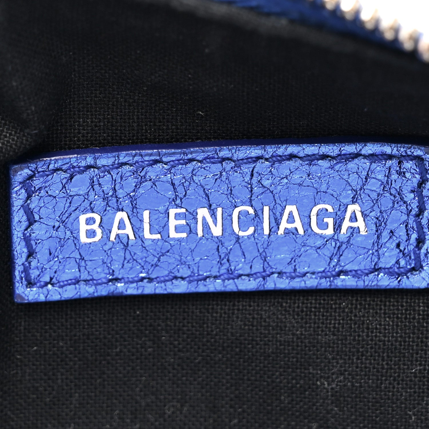 Balenciaga Metallic Arena Agneau Le Cagole Shoulder Bag XS Blue 7 of 12