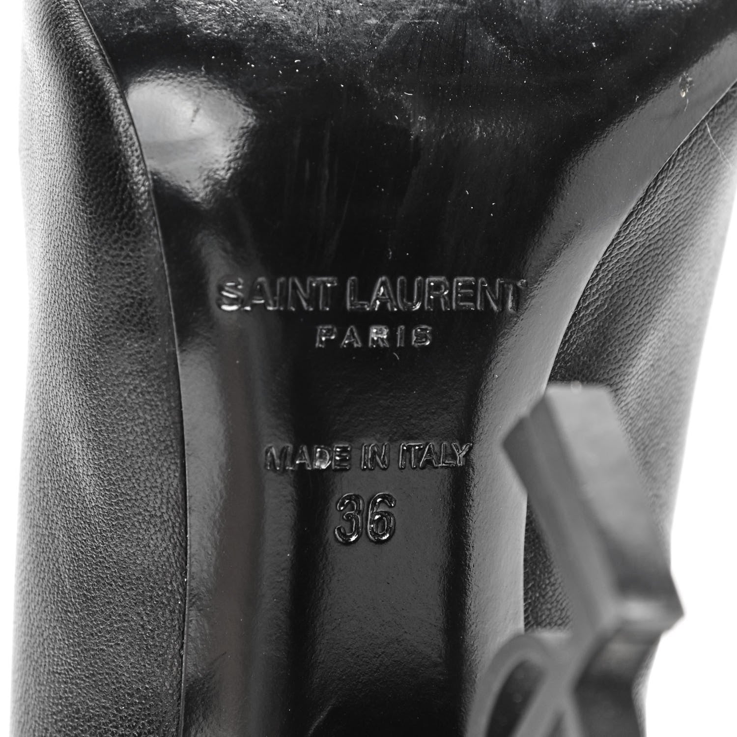 Saint Laurent Calfskin Opyum 110 Pumps 36 Black 7 of 10