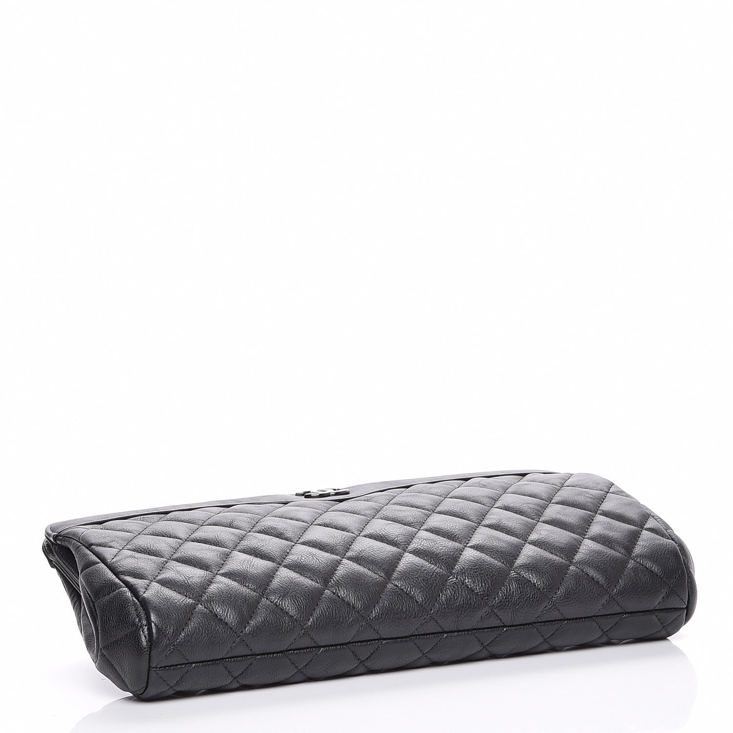 Chanel Crumpled Calfskin Quilted Clutch So Black 4 of 7