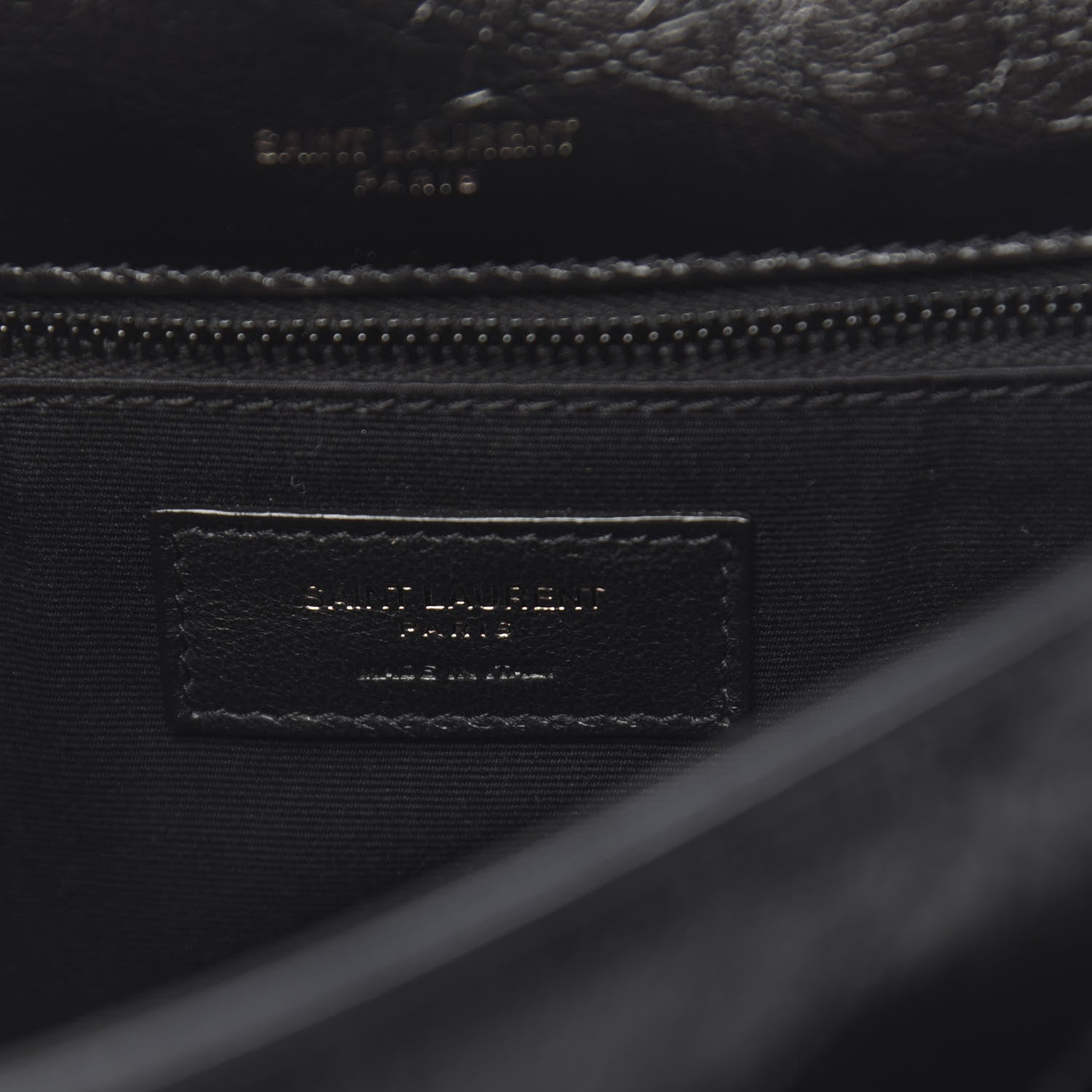 Saint Laurent Crinkled Calfskin Matelasse Monogram Medium Niki Chain Satchel Black 6 of 9