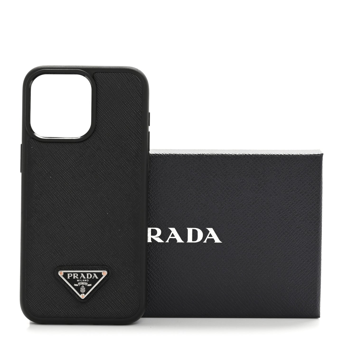 Saffiano Metal iPhone 13 Pro Max Case Black