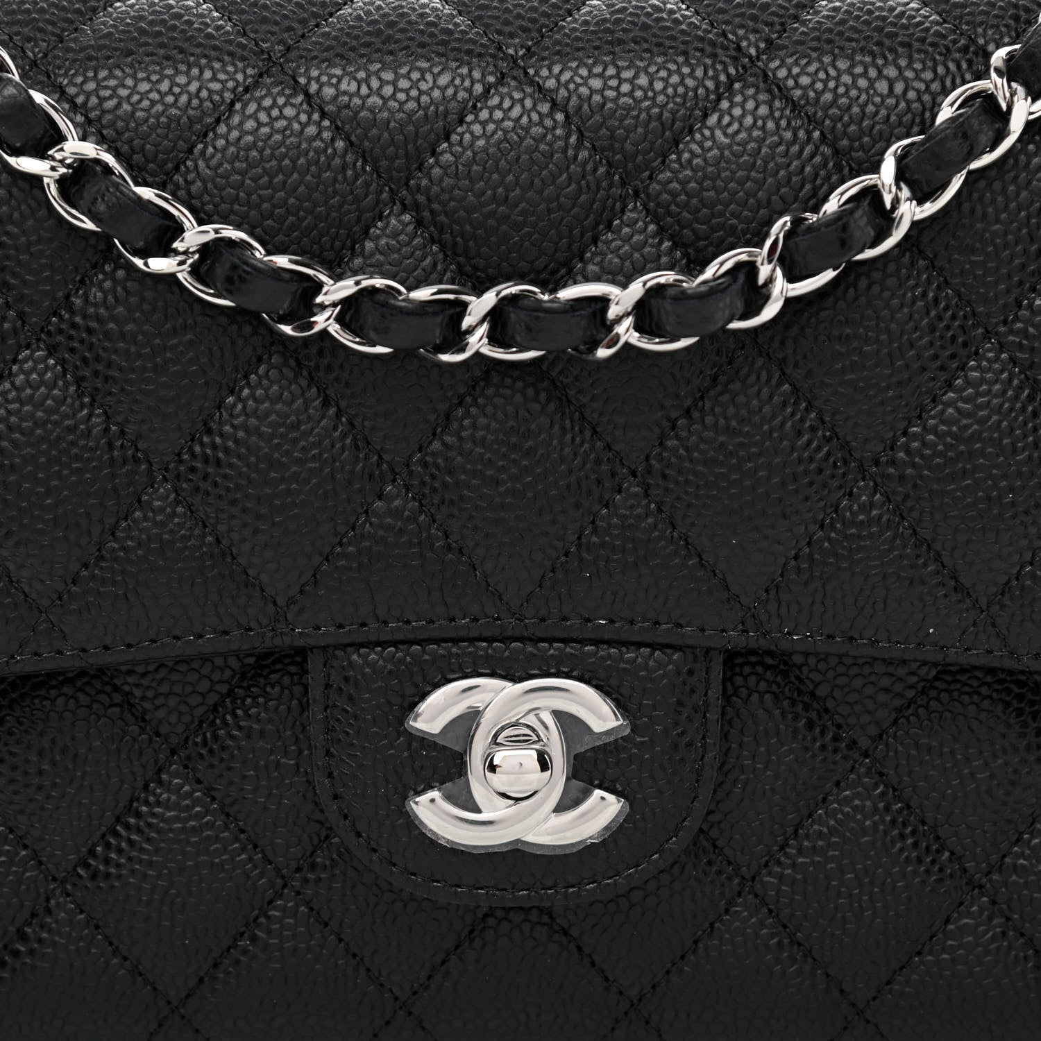 Chanel Caviar Quilted Medium Double Flap Black 8 of 11