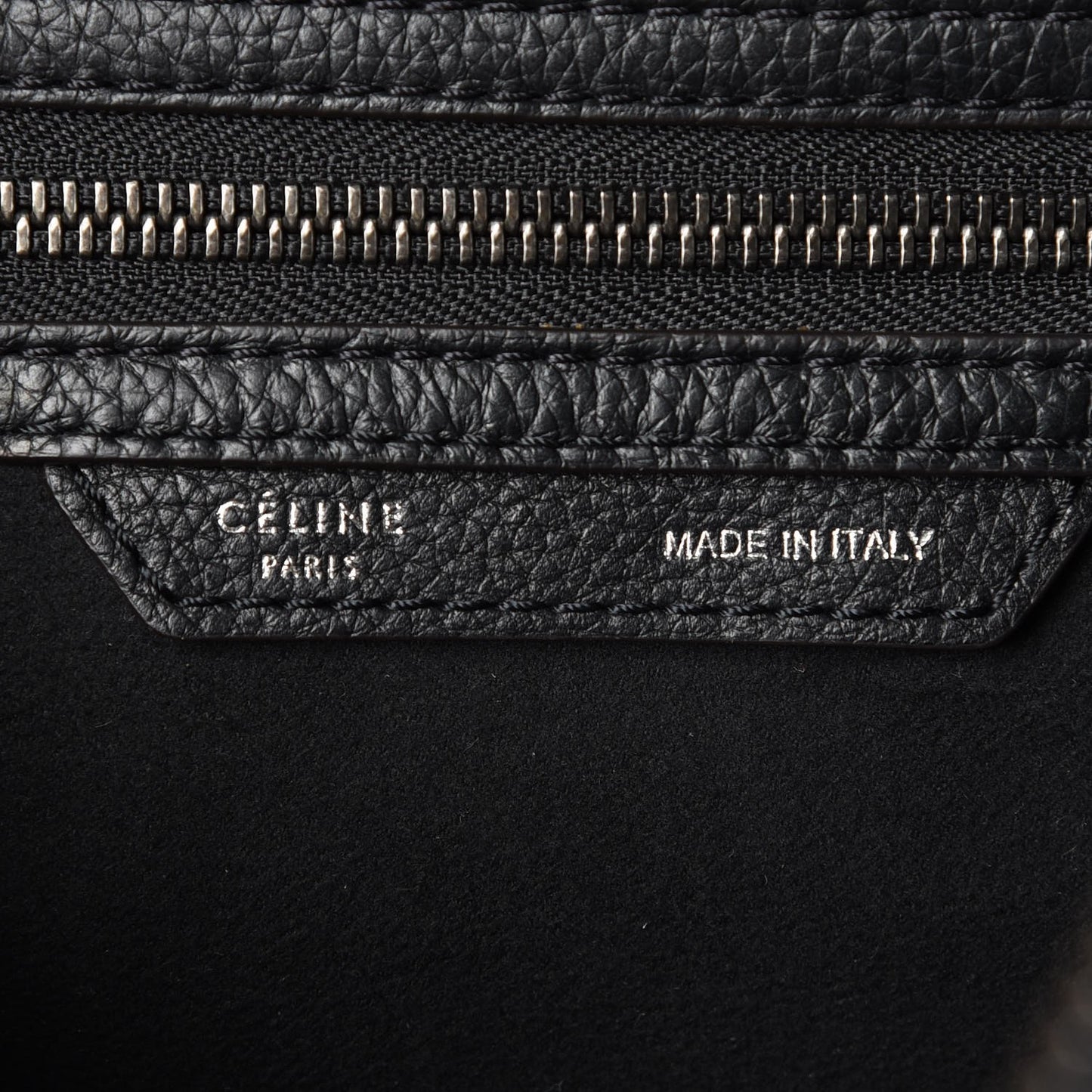 Drummed Calfskin Mini Luggage Black