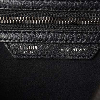 Celine Drummed Calfskin Mini Luggage Black 6 of 14