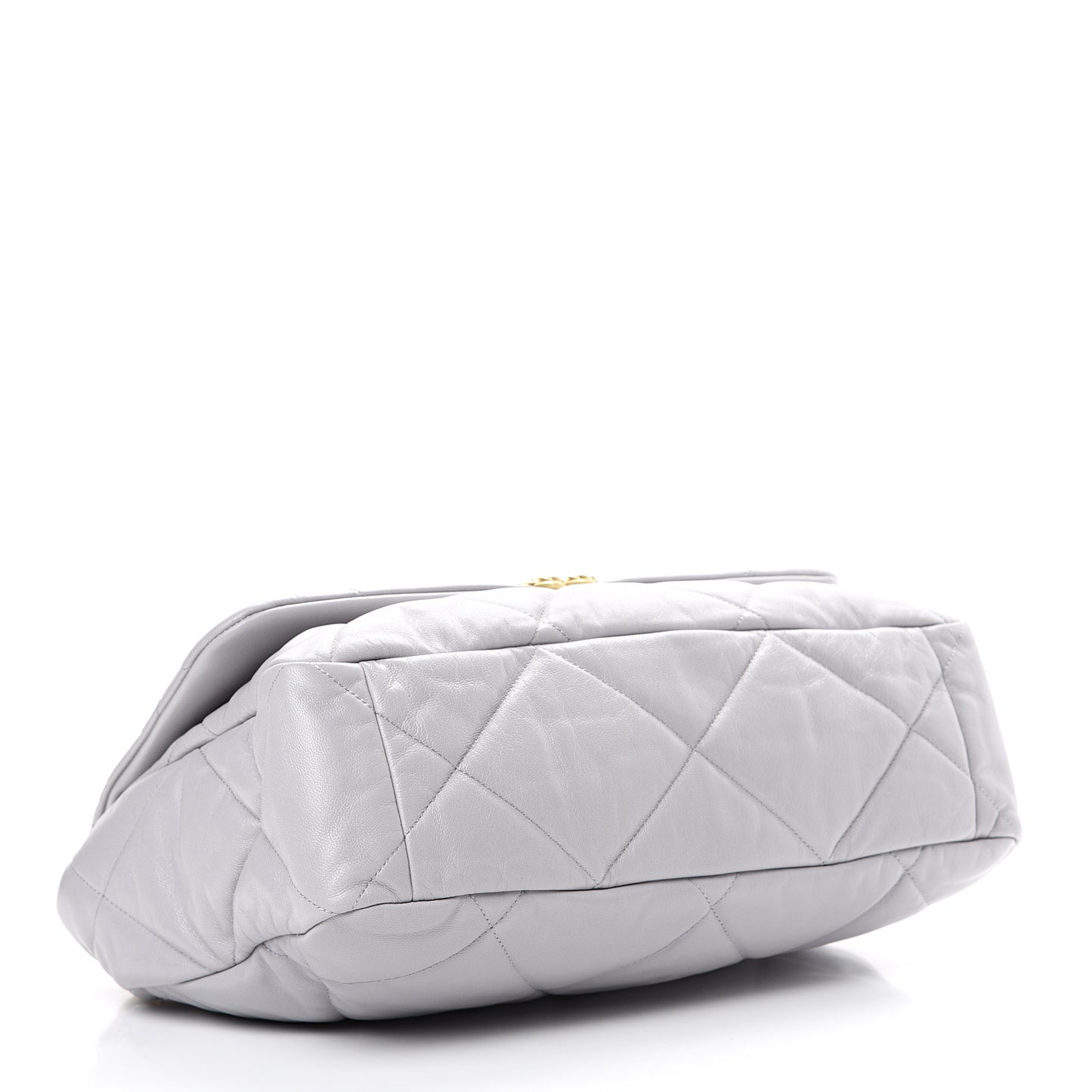 Goatskin Quilted Maxi 19 Flap Grey