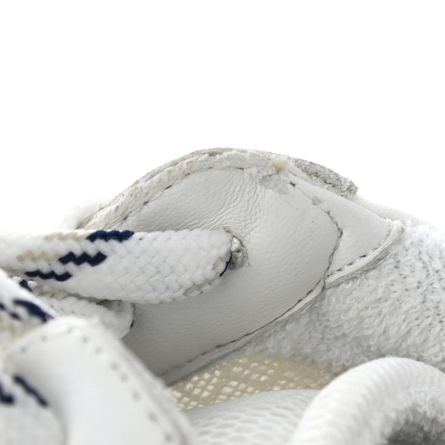 Calfskin Mesh Lycra Womens Logo Sneakers 39.5 White