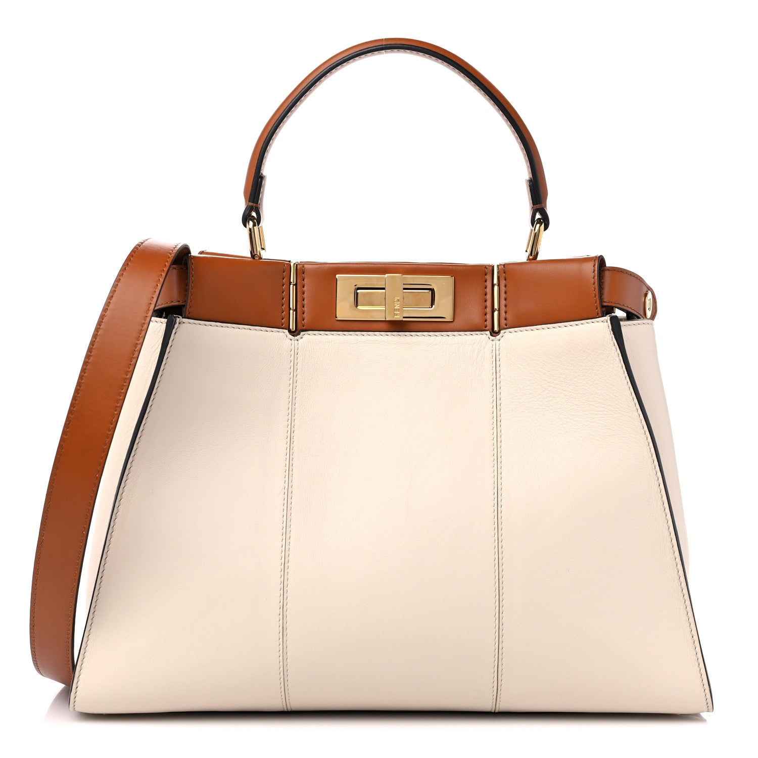 Fendi Lambskin Medium Peekaboo Iconic Satchel 1 of 11