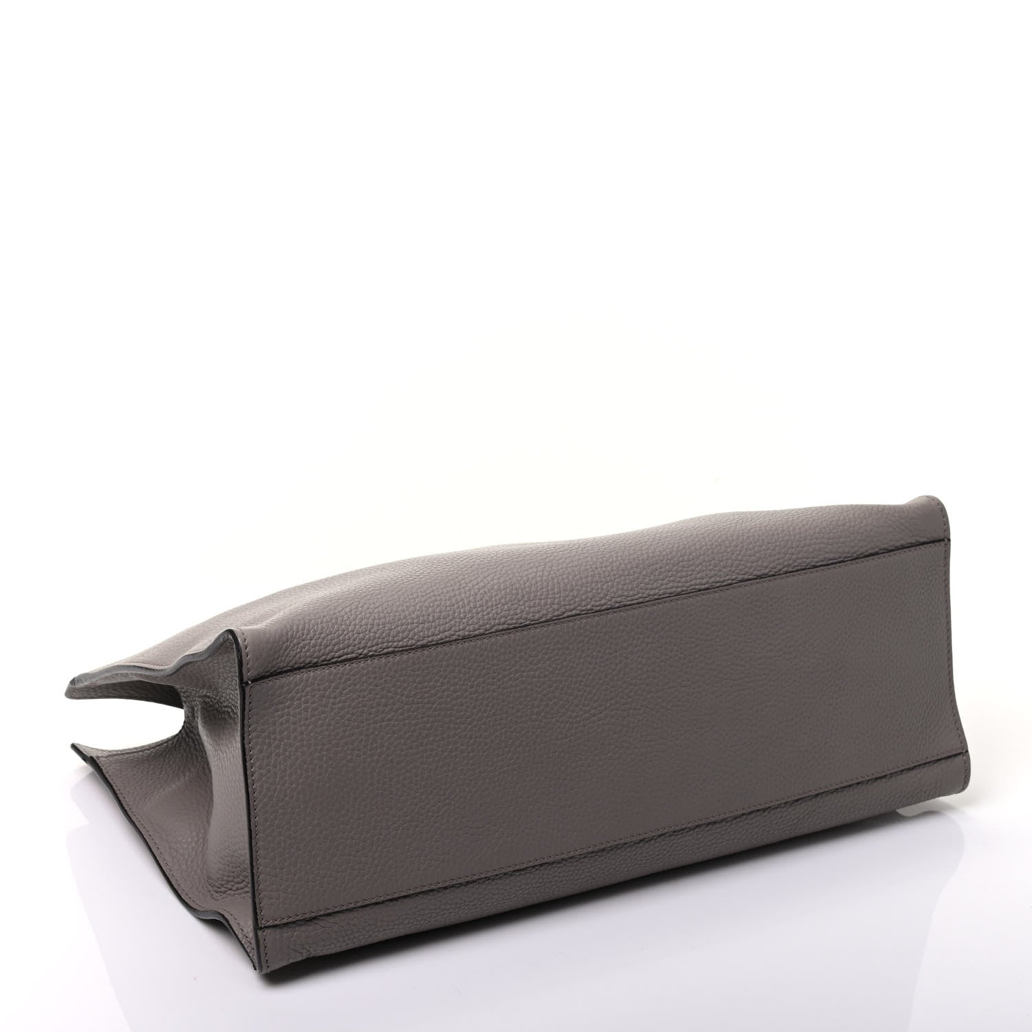 Gucci Calfskin Medium Bamboo Shopper Light Grey 3 of 7