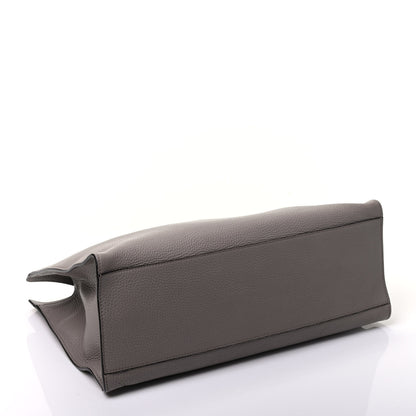 Gucci Calfskin Medium Bamboo Shopper Light Grey 3 of 7