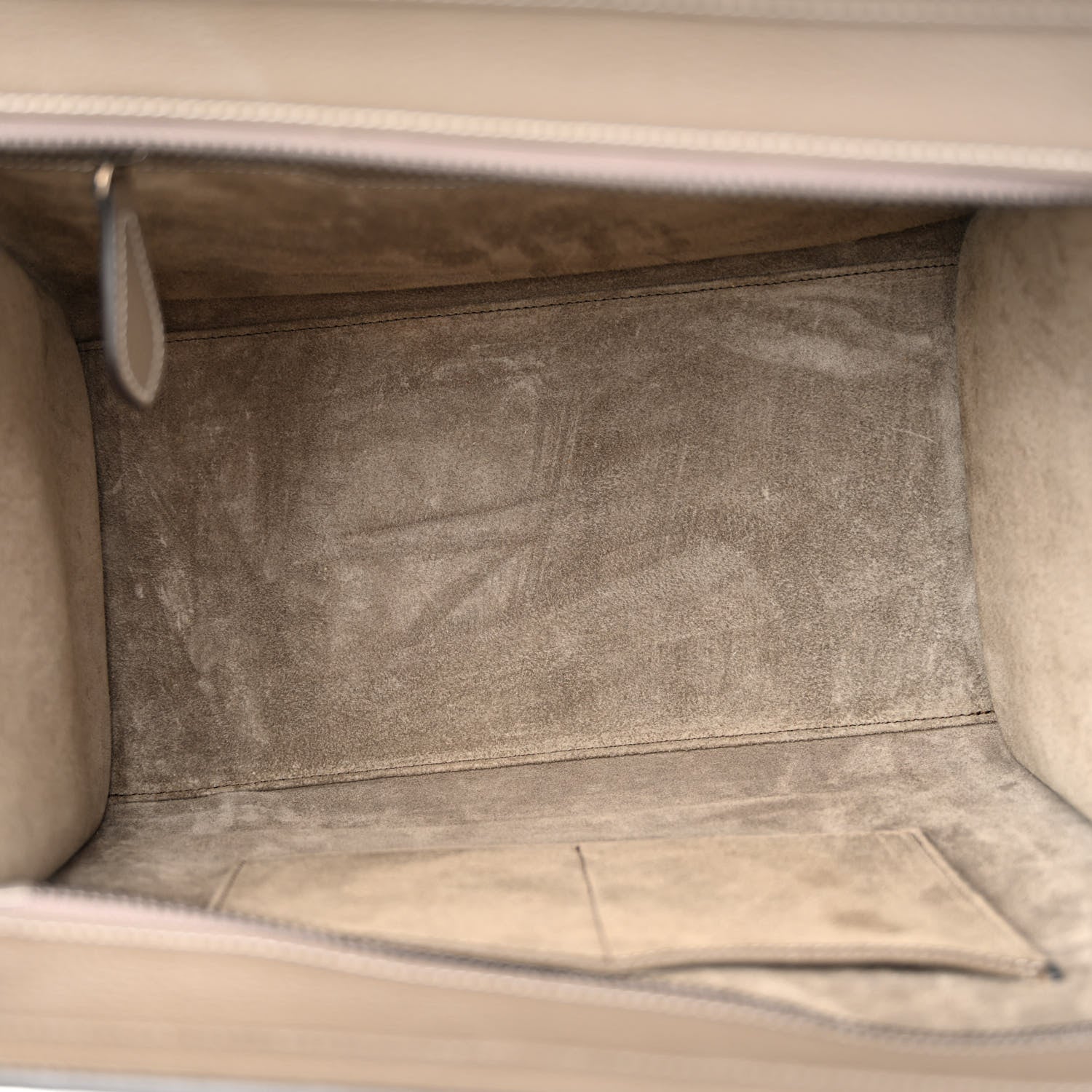 Celine Drummed Calfskin Mini Luggage Souris 5 of 11