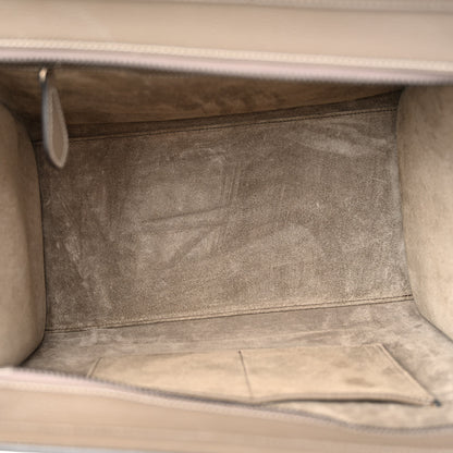 Celine Drummed Calfskin Mini Luggage Souris 5 of 11