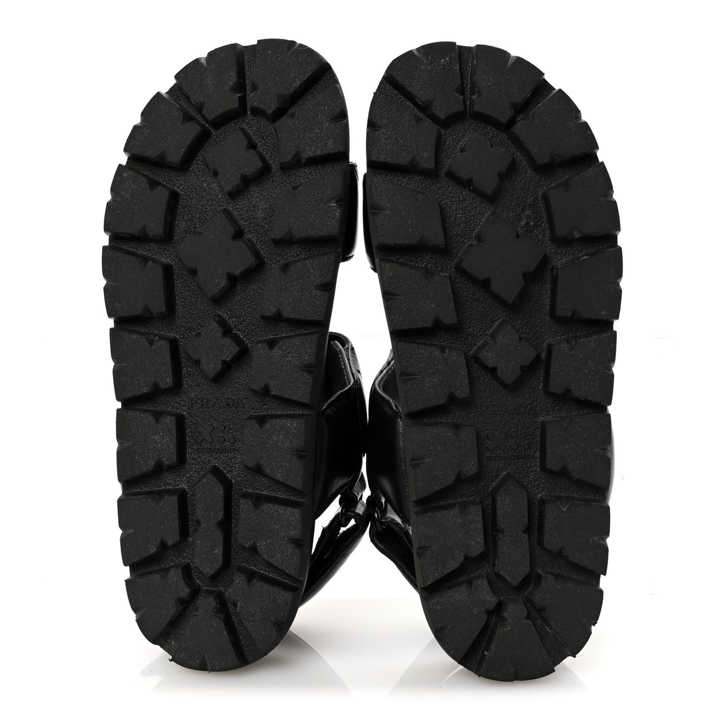 Nappa Logo Quilted 20mm Sport Sandals 37.5 Black