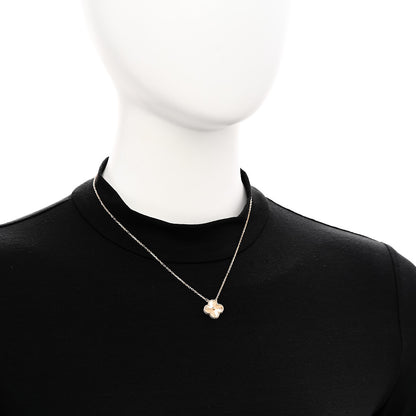 Van Cleef & Arpels 18K Yellow Gold Guilloche Vintage Alhambra Pendant Necklace 2 of 6