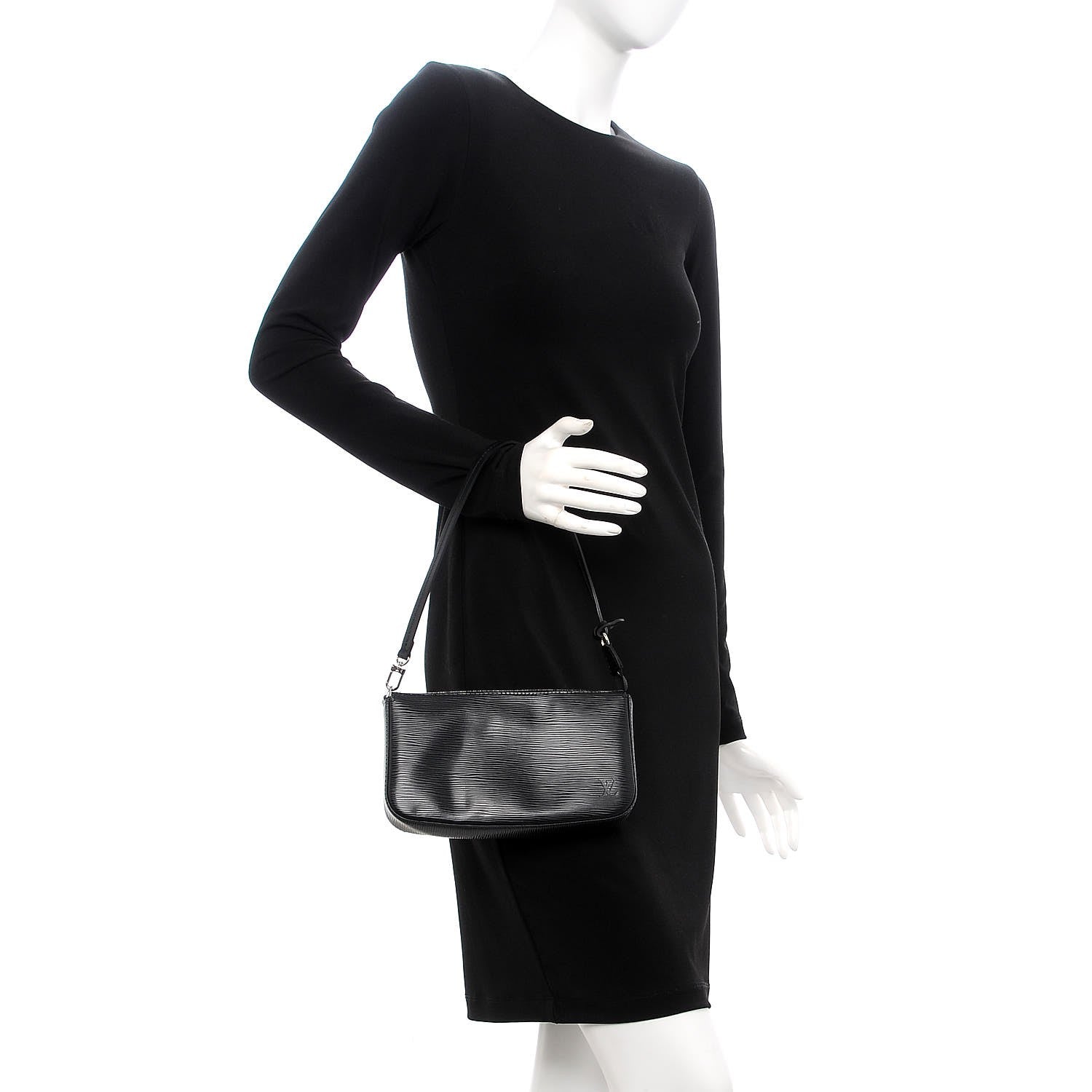 Louis Vuitton Epi Pochette Accessories NM Black 3 of 8