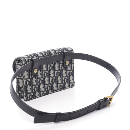 Christian Dior Oblique Saddle Belt Bag Blue 3 of 11