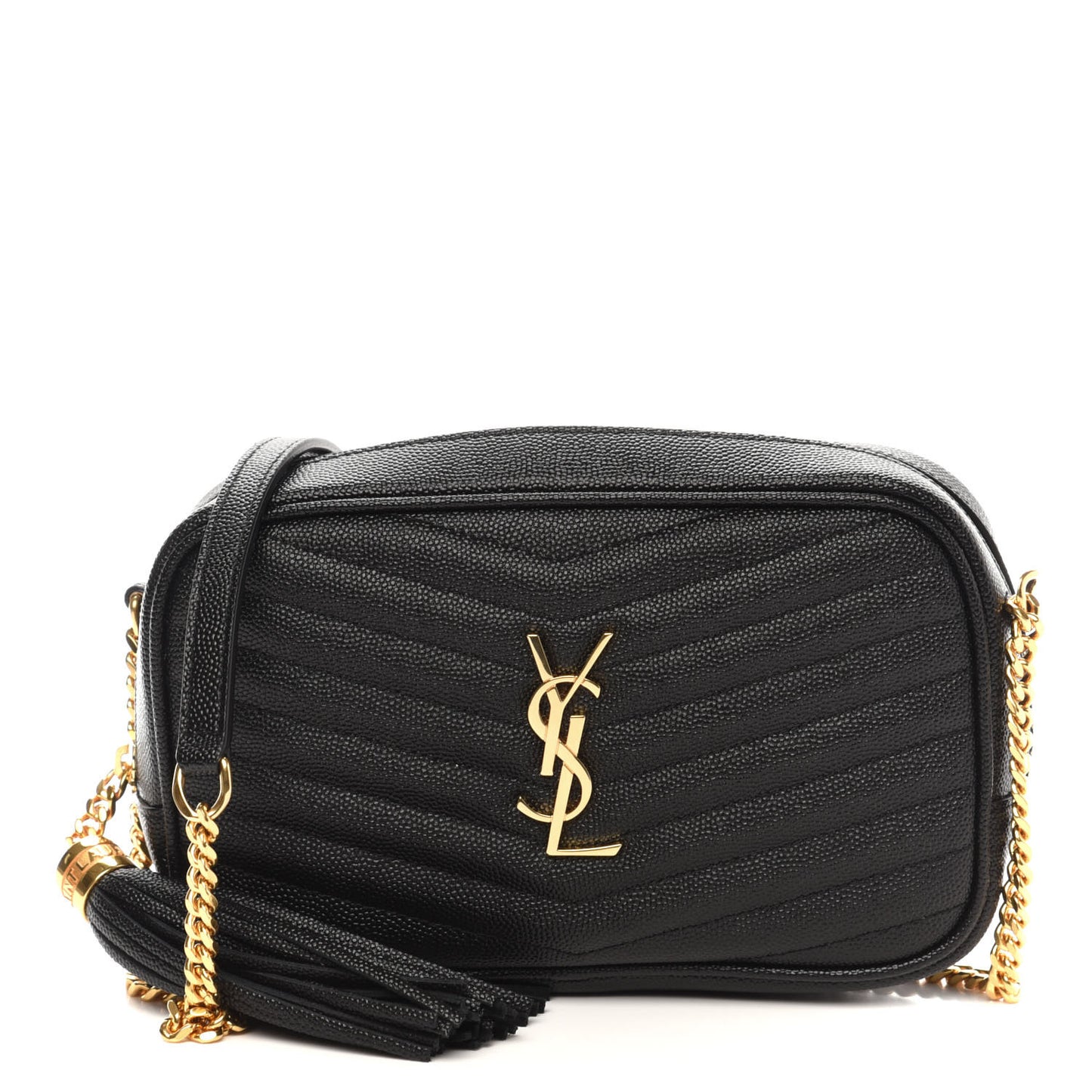 Grain De Poudre Matelasse Monogram Mini Lou Camera Bag Black
