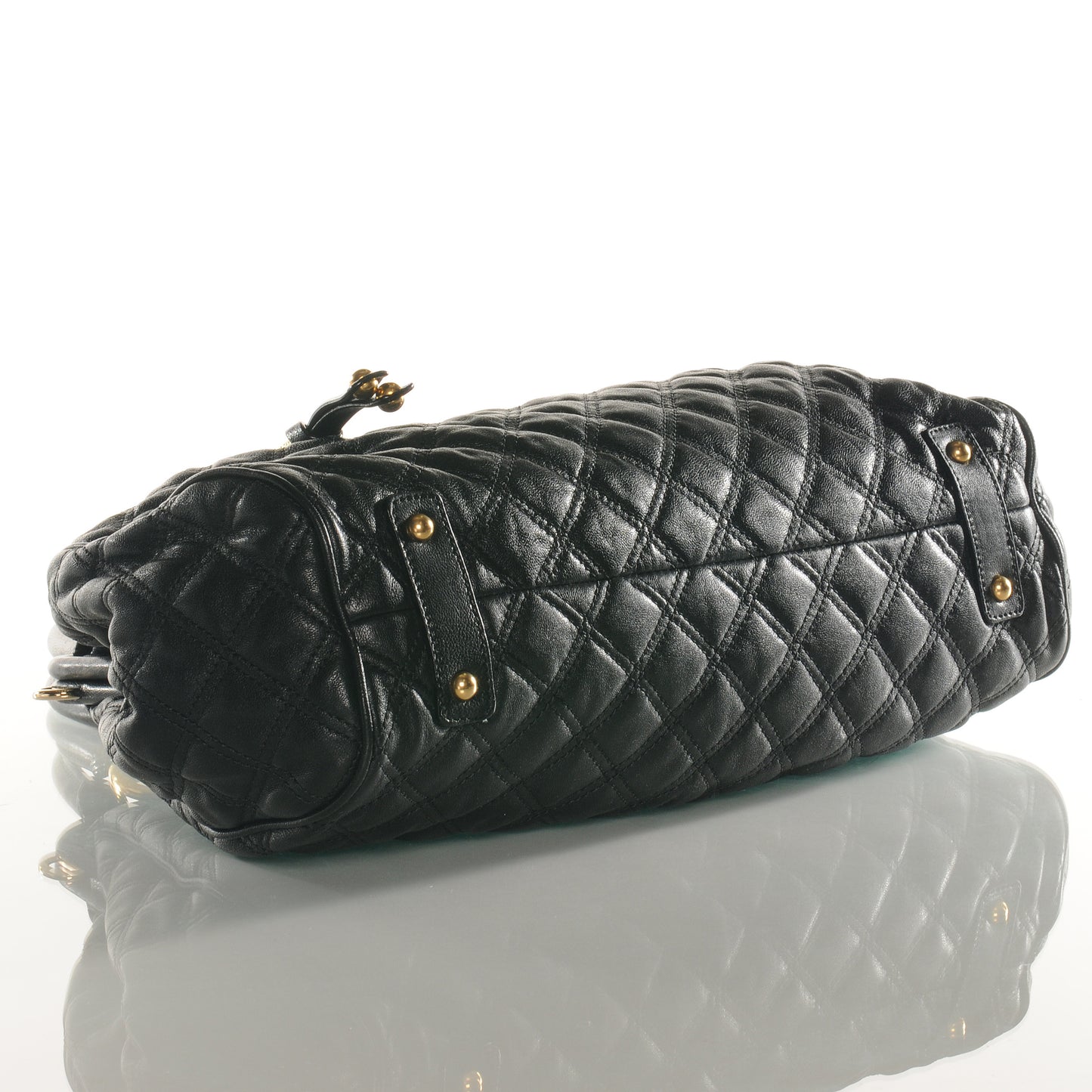 Quilted Leather Stam Black