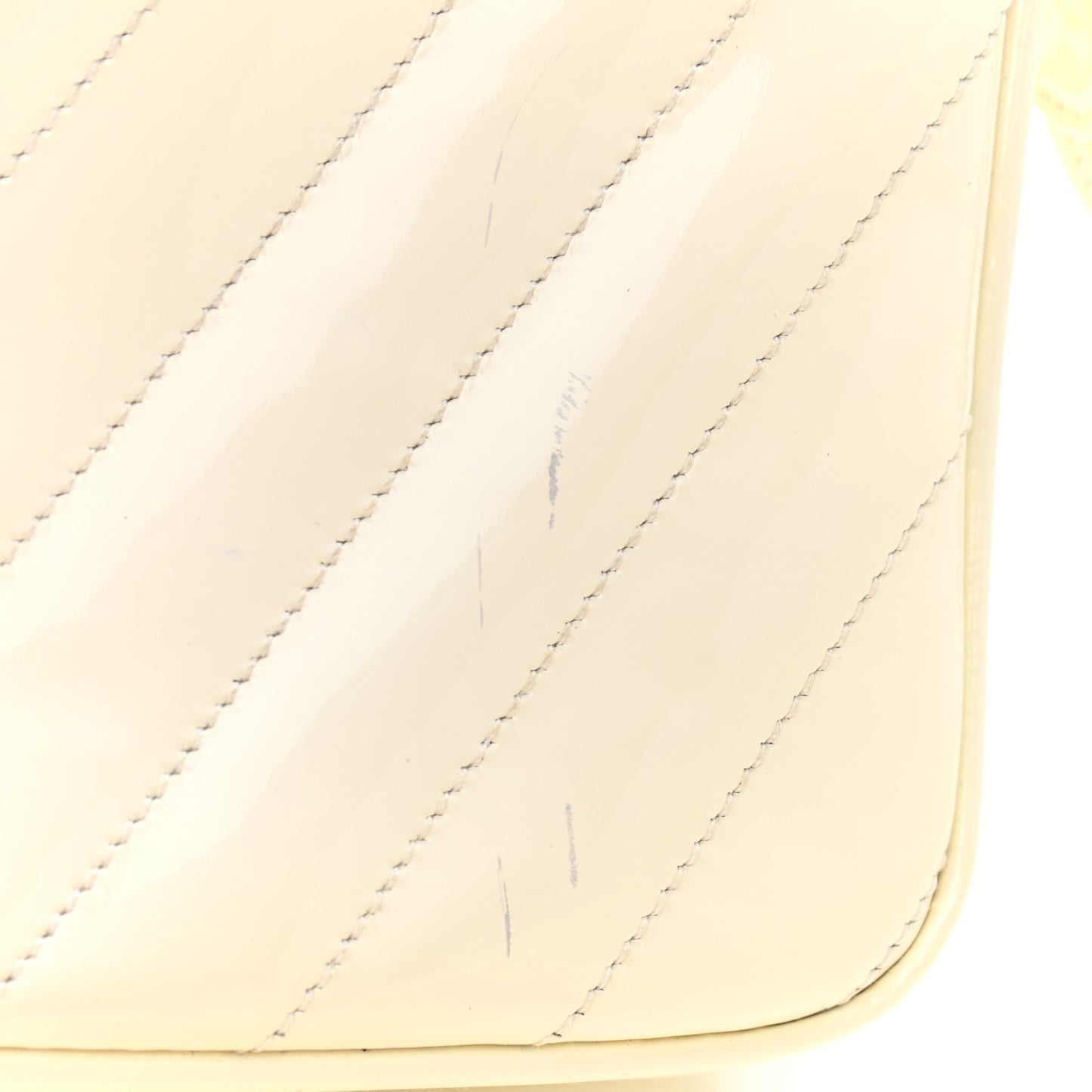 Patent Chevron Camera Bag White