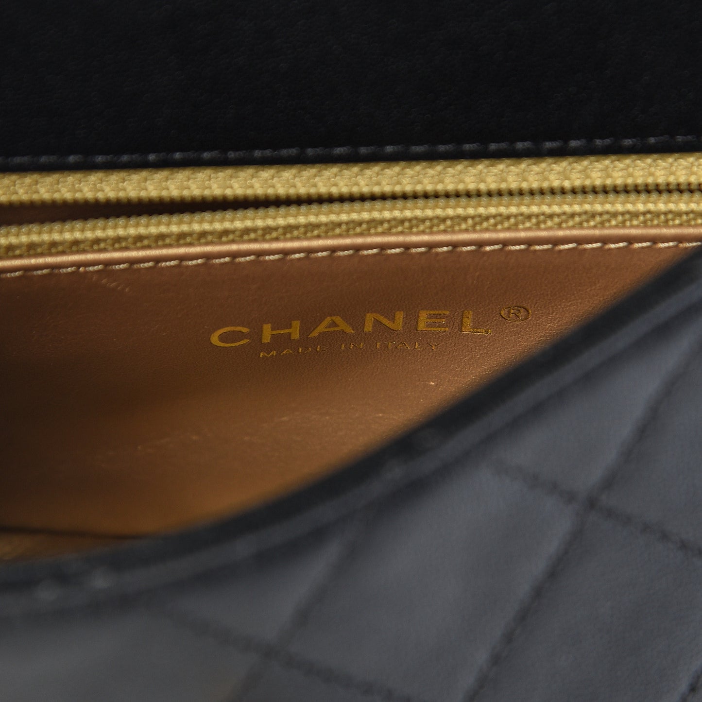 Lambskin Quilted Double Flap Black