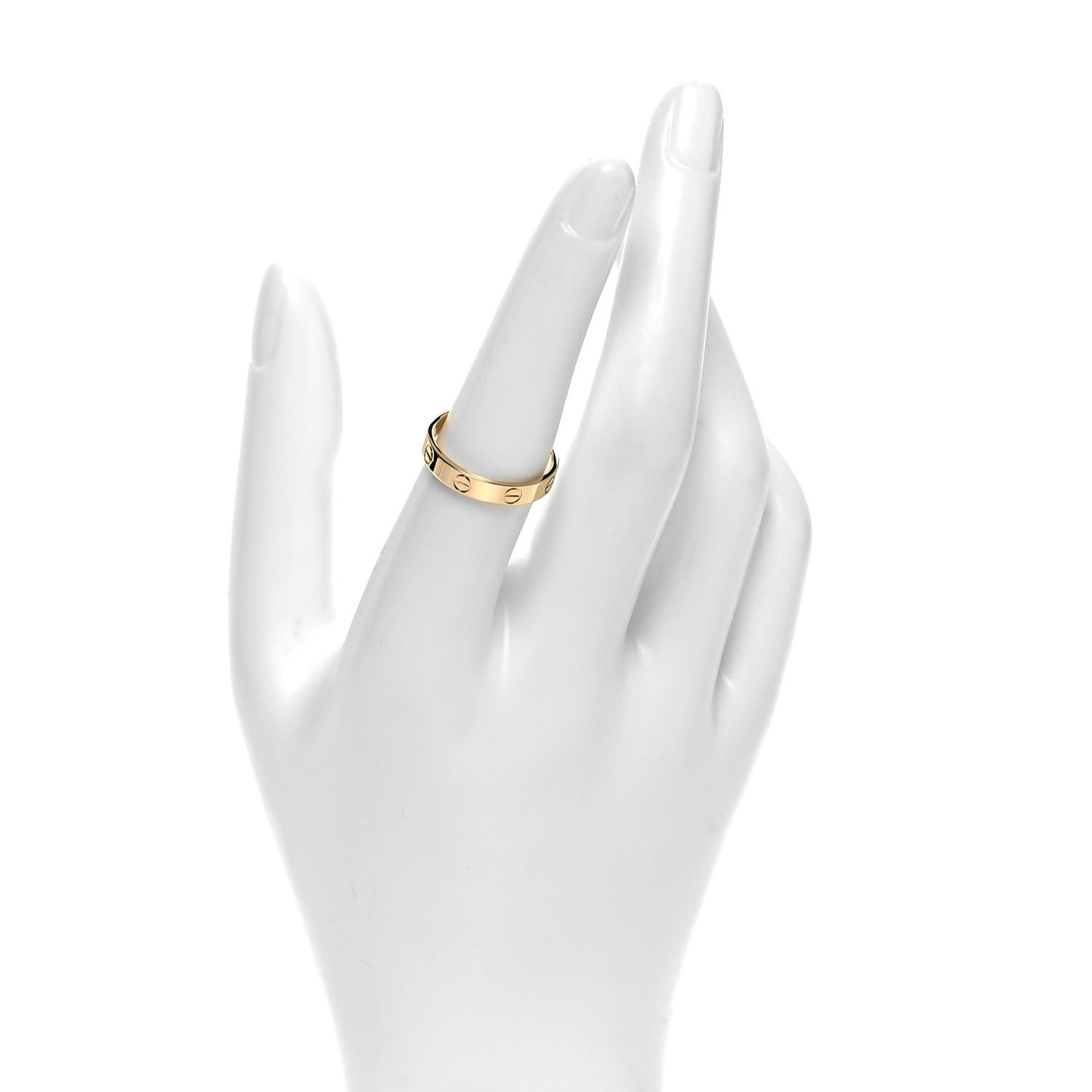 18K Yellow Gold 3.5mm LOVE Wedding Band Ring 55 7.25