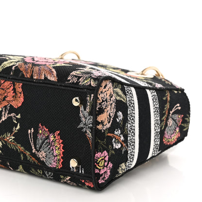 Christian Dior Canvas Embroidered Jardin Botanique Medium Lady D-Lite Black Multicolor 9 of 9