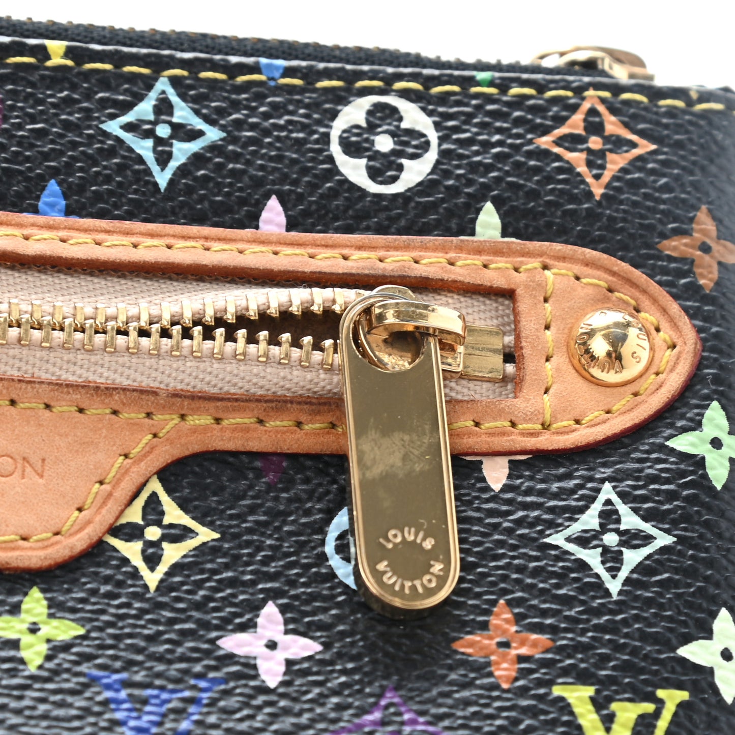 Monogram Multicolor Pochette Plate MM Black