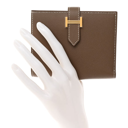 Hermes Epsom Bearn Compact Wallet Etoupe 2 of 8