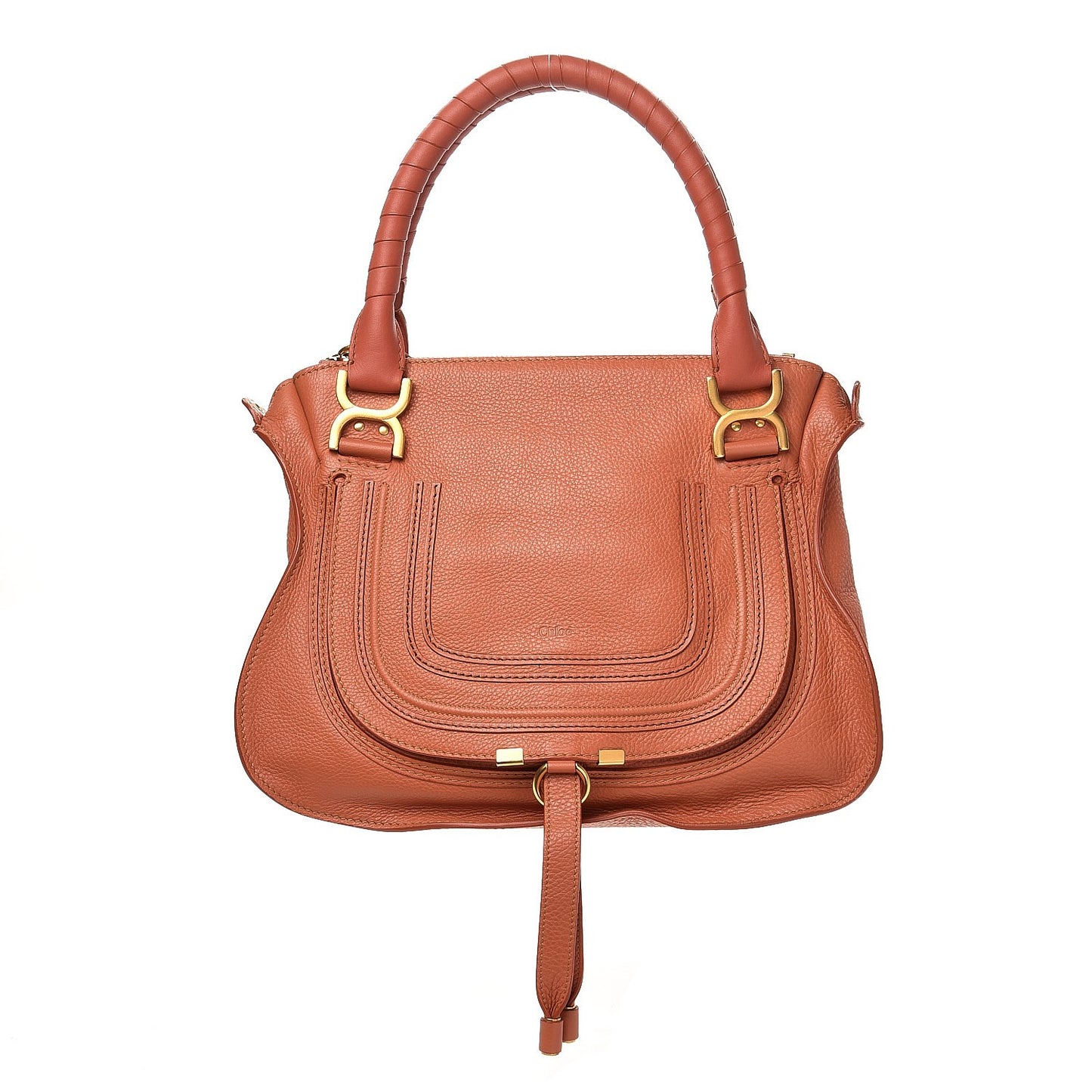 Calfskin Small Marcie Satchel Maple Leaf