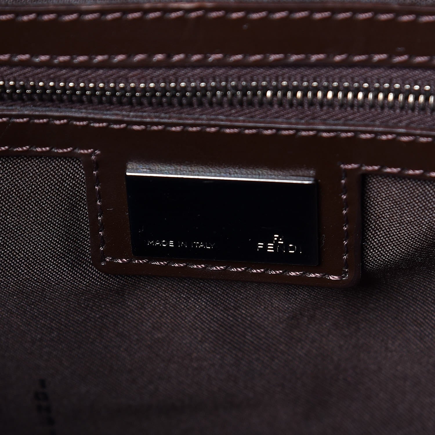 Fendi Zucchino Baguette Dark Brown 6 of 9