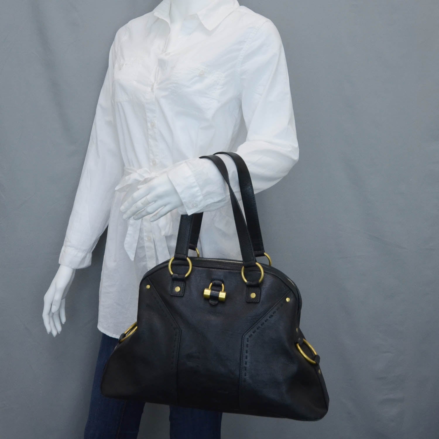 Saint Laurent Leather Medium Muse Black 2 of 11
