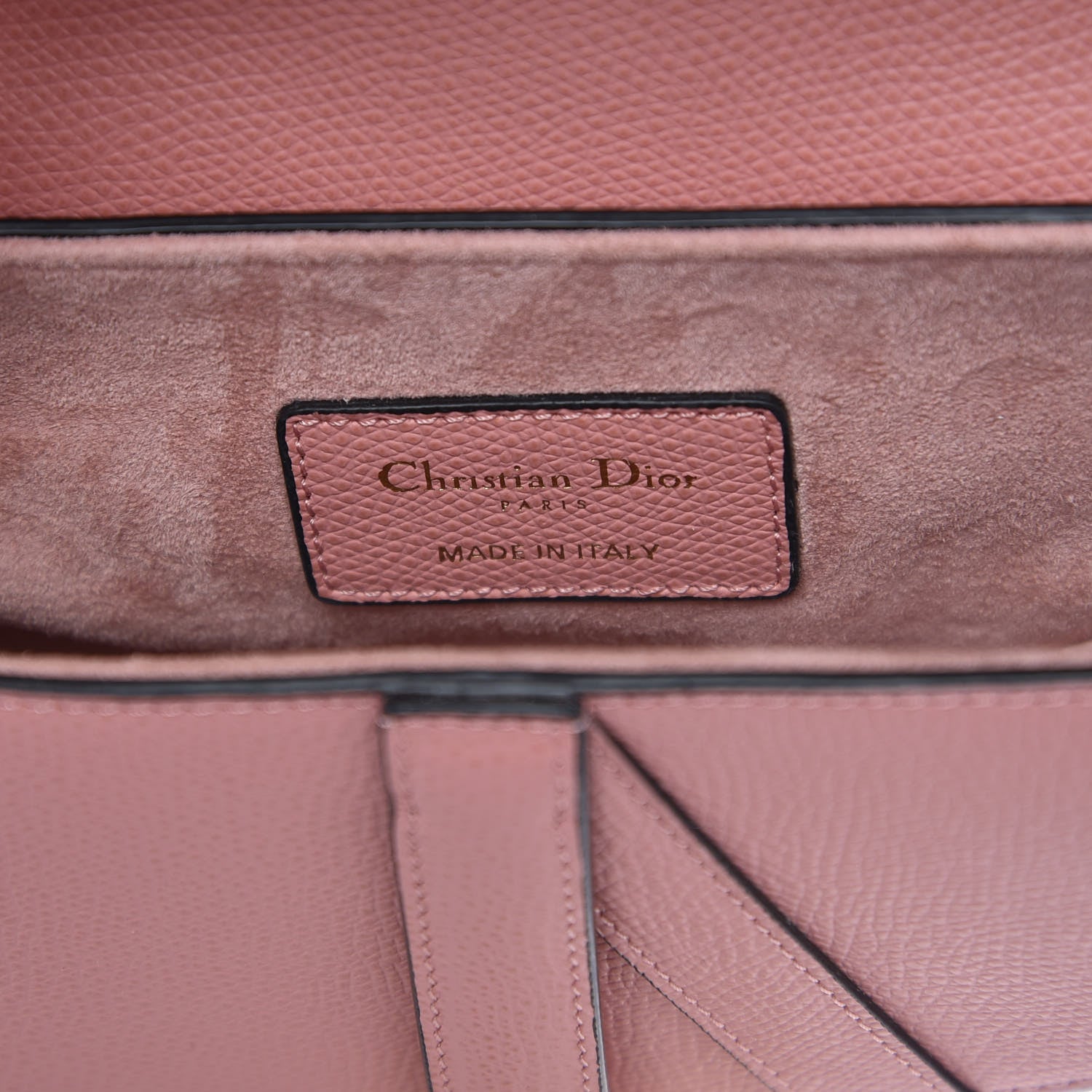 Christian Dior Grained Calfskin Mini Saddle Bag Pink 6 of 10