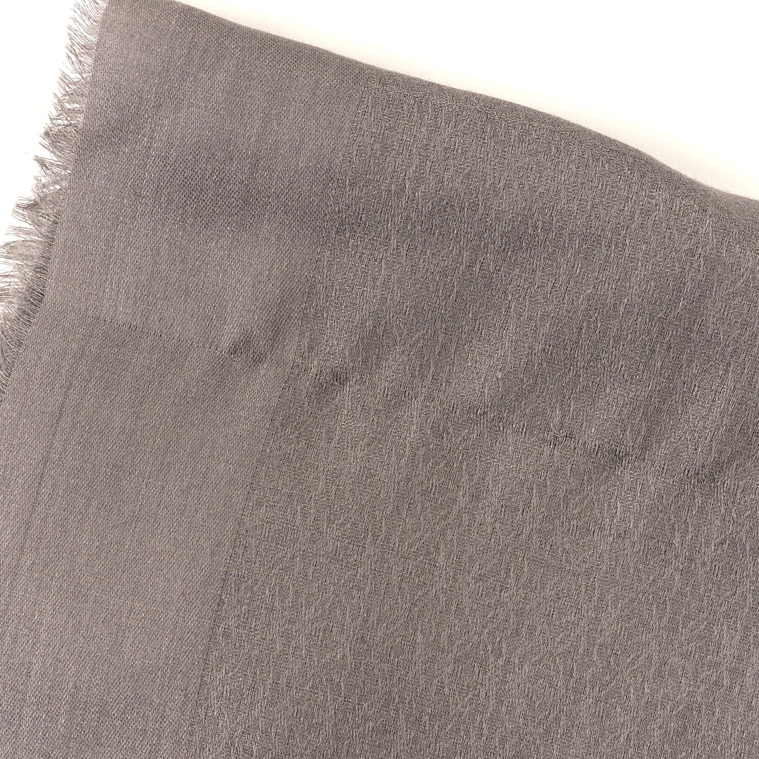 Loewe Wool Silk Cashmere Mini Anagram Scarf Taupe 3 of 3